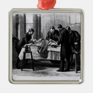 Ornement Carré Argenté Chirurgie antiseptique, 1882
