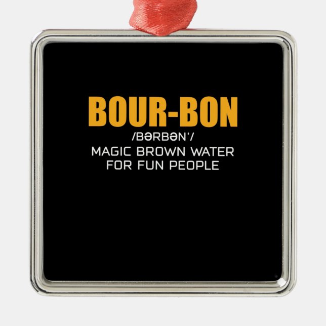 Ornement Carré Argenté Cigar Lover | Bourbon Magic Brown (Devant)