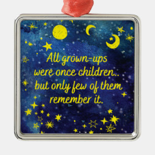 Ornement Carré Argenté Citation Du Livre Le Petit Prince