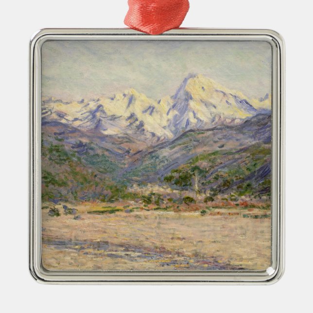 Ornement Carré Argenté Claude Monet| La Vallée de la Nervia (Devant)