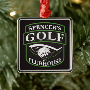 Ornement Carré Argenté Club de golf ADD