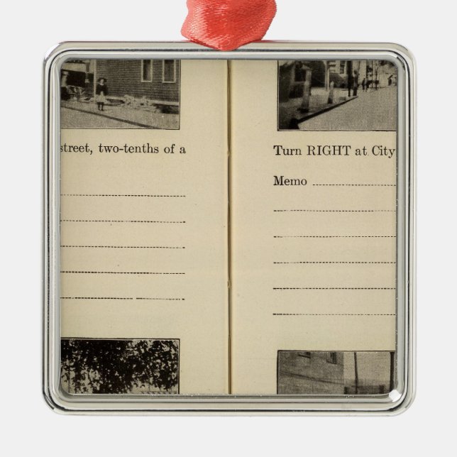 Ornement Carré Argenté Cohoes, NY (Devant)