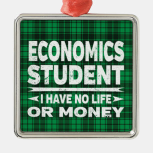 Ornement Carré Argenté Collège Économique Grand Étudiant Green Plat
