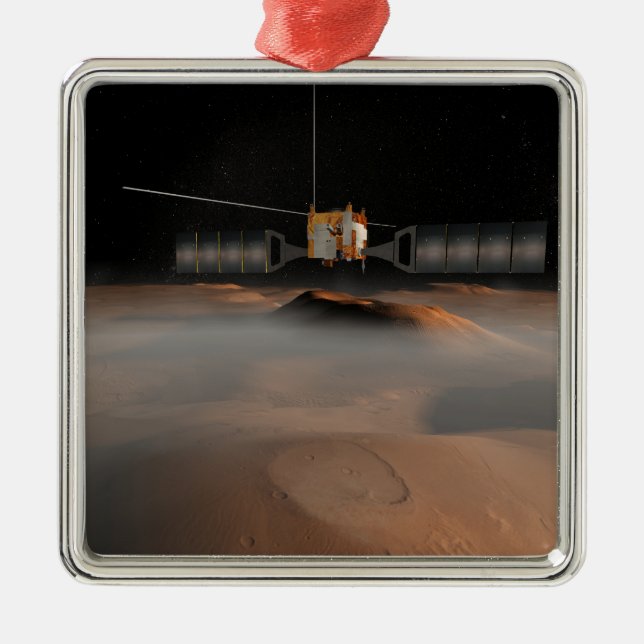 Ornement Carré Argenté Concept artistique de l'engin spatial Express Mars (Devant)
