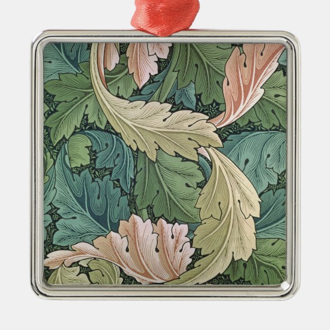 Ornement Carré Argenté "Conception du papier peint des acanthes, 1875 (Devant)