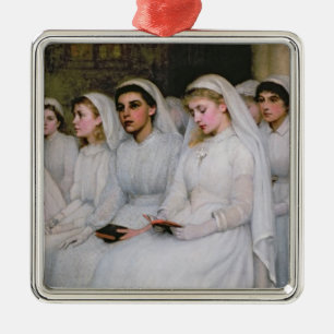 Ornement Carré Argenté Confirmation