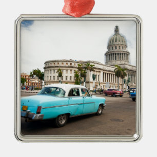 Ornement Carré Argenté Construction du Capitole à La Havane