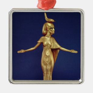 Ornement Carré Argenté Coordonnée de la déesse Selket