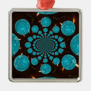 Ornement Carré Argenté Créez votre propre Kaleidoscope