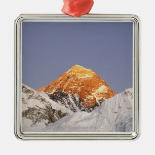 Ornement Carré Argenté Crépuscule en mont Everest, Népal