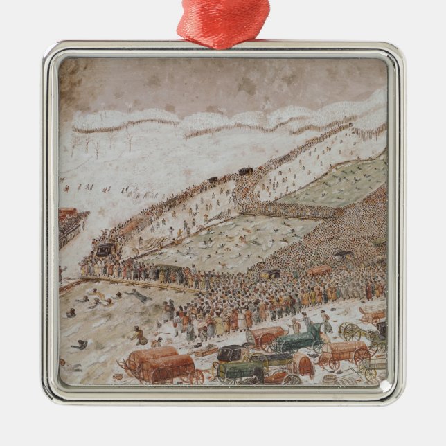 Ornement Carré Argenté Croisement du Berezina, novembre 1812 (Devant)