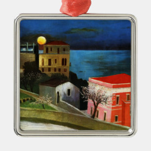 Ornement Carré Argenté Csontvary - Pleine lune en Taormina