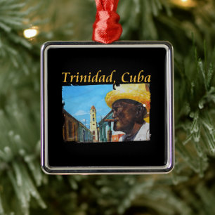 Ornement Carré Argenté Cuba - Trinidad Cubain Cigar Art