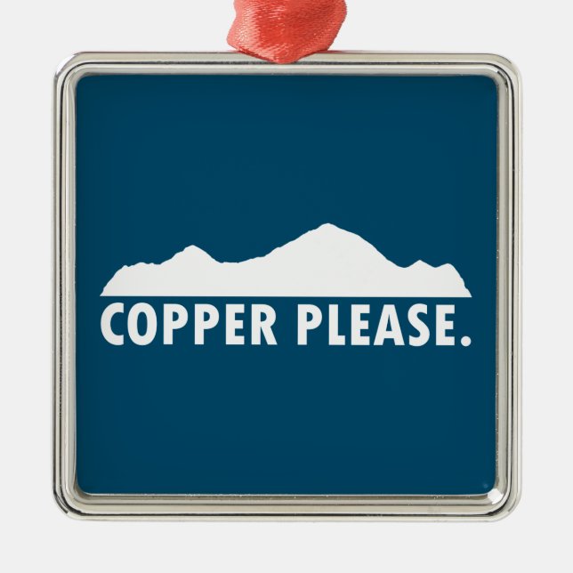 Ornement Carré Argenté Cuivre S'Il Vous Plaît (Devant)