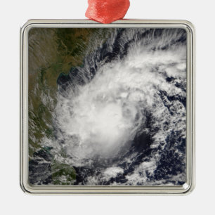 Ornement Carré Argenté Cyclone tropical Baaz