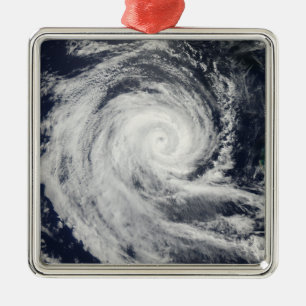 Ornement Carré Argenté Cyclone tropical Dianne