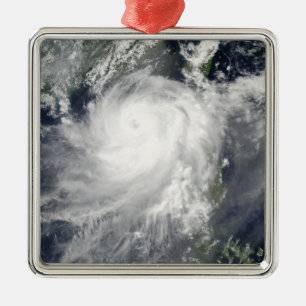 Ornement Carré Argenté Cyclone tropical Linfa