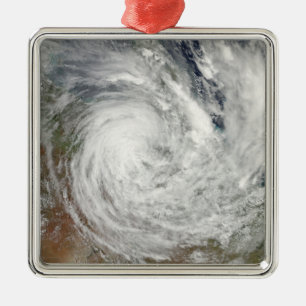 Ornement Carré Argenté Cyclone tropical Yasi sur l'Australie 2