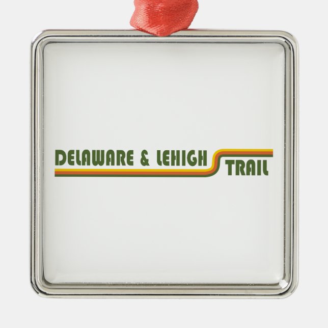 Ornement Carré Argenté D&L Trail Pennsylvanie (Devant)