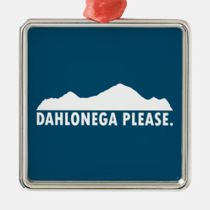 Ornement Carré Argenté Dahlonega Georgia S'il vous plaît