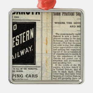 Ornement Carré Argenté Dakota central