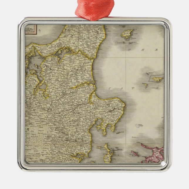 Ornement Carré Argenté Danemark 3 (Devant)