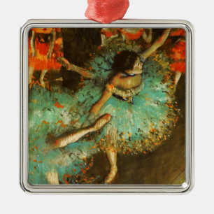 Ornement Carré Argenté Danseuse de ballet Danseuse verte Danseuse Degas P