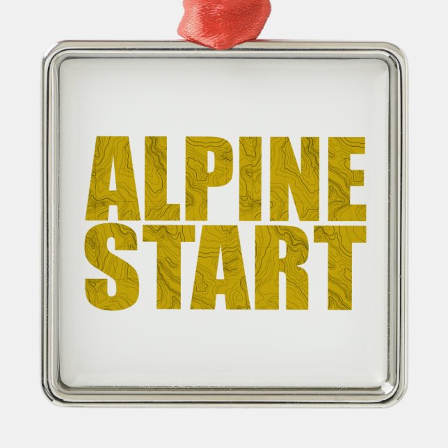 Ornement Carré Argenté Début alpin (Topo) (Devant)