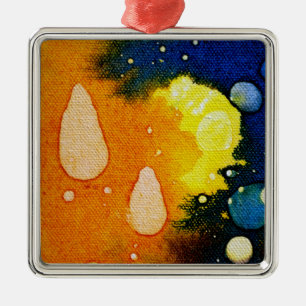 Ornement Carré Argenté Décès Polychromoptique par Michael Moffa