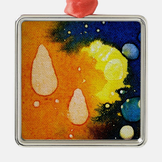 Ornement Carré Argenté Décès Polychromoptique par Michael Moffa (Devant)