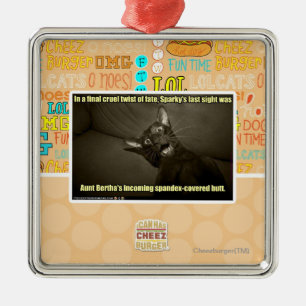 Ornement Carré Argenté Dernière vue Sparky