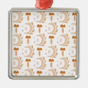 Ornement Carré Argenté Dessin simple