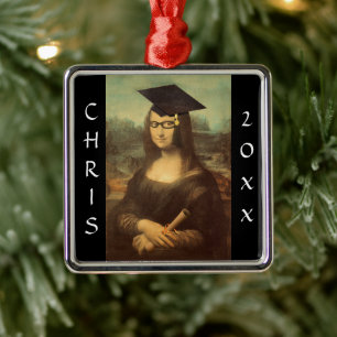 Ornement Carré Argenté Diplôme de Mona Lisa