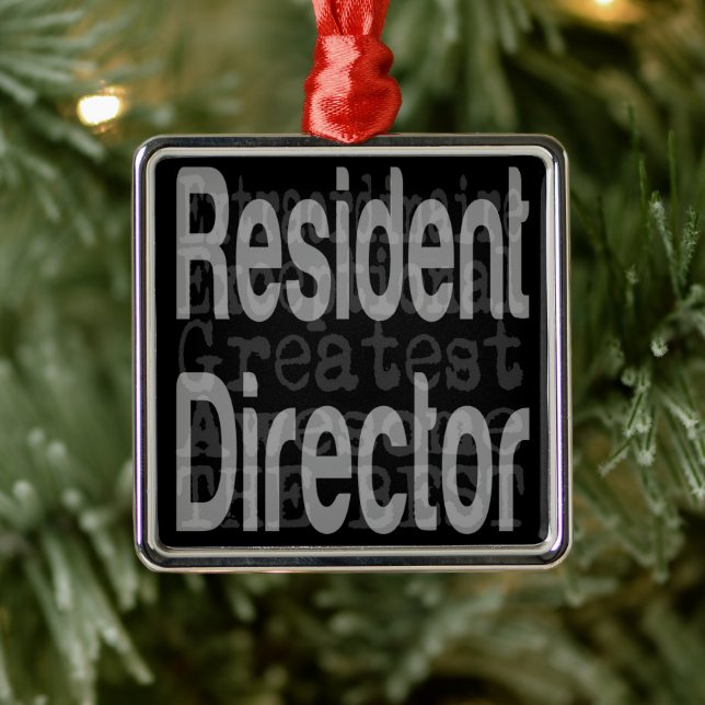 Ornement Carré Argenté Directeur Résident Extraordinaire (Arbre)