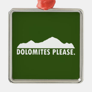 Ornement Carré Argenté Dolomites S'Il Vous Plaît
