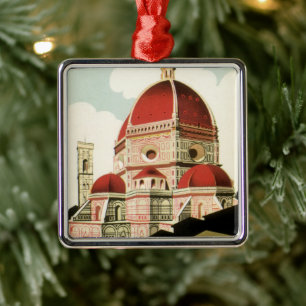Ornement Carré Argenté Duomo à Firenze Florence Italie Art de voyage vint