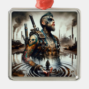 Ornement Carré Argenté Eau de tatouage homme mignonne Imaginaire