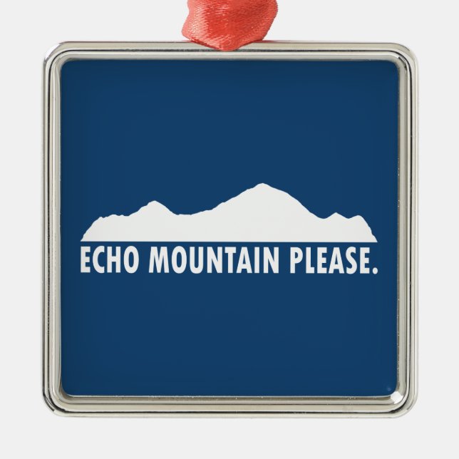 Ornement Carré Argenté Echo Mountain S'Il Vous Plaît (Devant)
