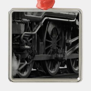 Ornement Carré Argenté École de mécanique de locomotives