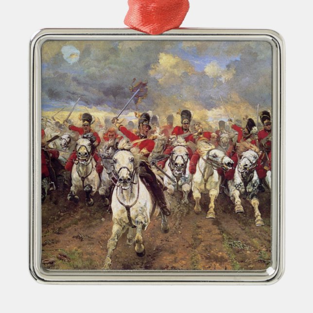 Ornement Carré Argenté Ecosse Pour Toujours (Officiers De Cavalerie) (Mil (Devant)