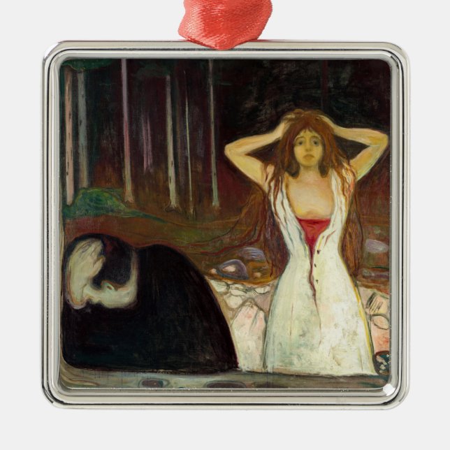 Ornement Carré Argenté Edvard Munch - Ashes (Devant)