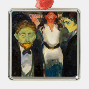 Ornement Carré Argenté Edvard Munch - Jealousy