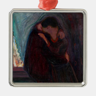 Ornement Carré Argenté Edvard Munch - Le baiser
