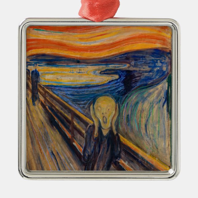 Ornement Carré Argenté Edvard Munch - The Scream 1893 (Devant)
