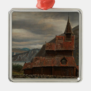 Ornement Carré Argenté Église norvégienne de Stave (par Knud Baade)