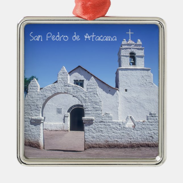 Ornement Carré Argenté Église San Pedro de Atacama - Chili (Devant)