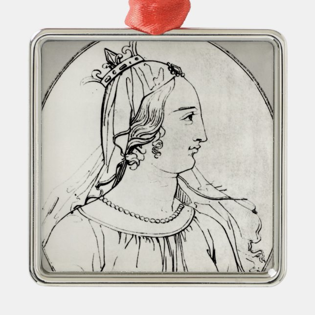 Ornement Carré Argenté Eleanor de l'Aquitaine (Devant)