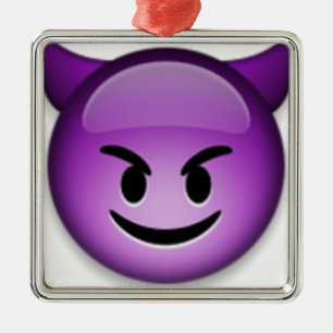 Ornement Carré Argenté Emoji vilain font face
