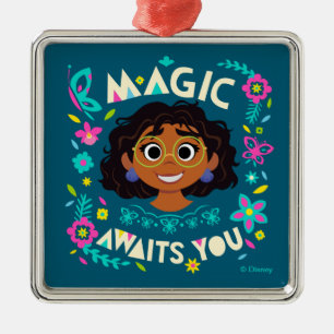 Ornement Carré Argenté Encanto Mirabel - La magie vous attend