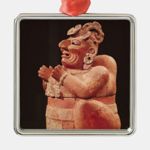 Ornement Carré Argenté Encensoir anthropomorphe, du Guatemala